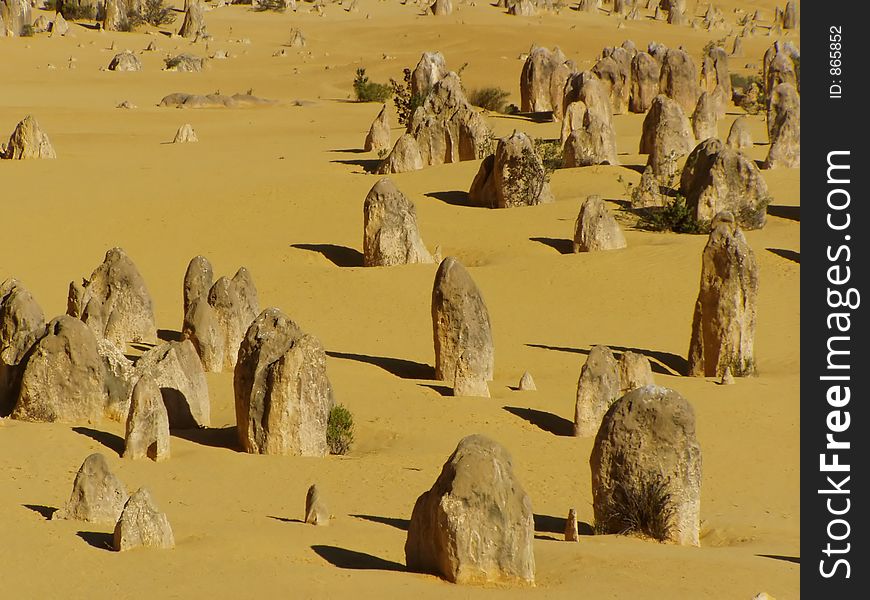 Rock formations in a desert. Rock formations in a desert