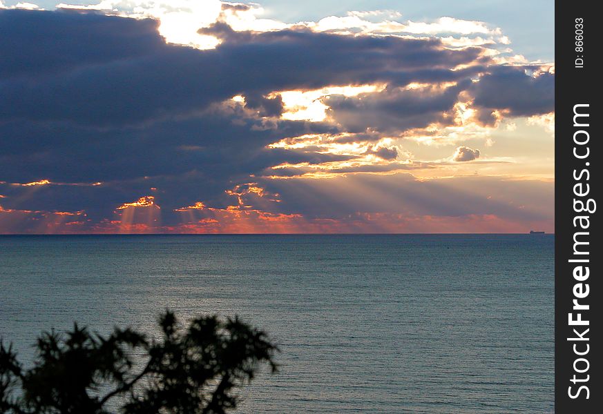 Decline at sea coast of Black sea. Decline at sea coast of Black sea.