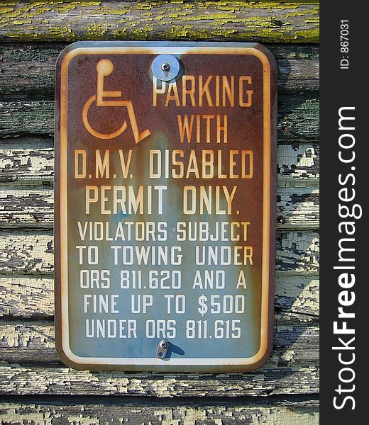 Disabled Sign