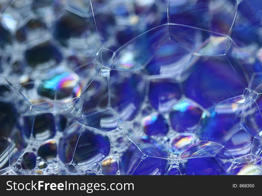 Macro Of Blue Bubbles,