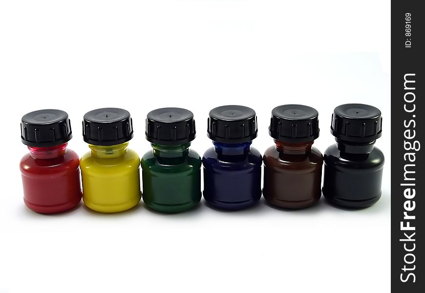 Color pallete made of bottles