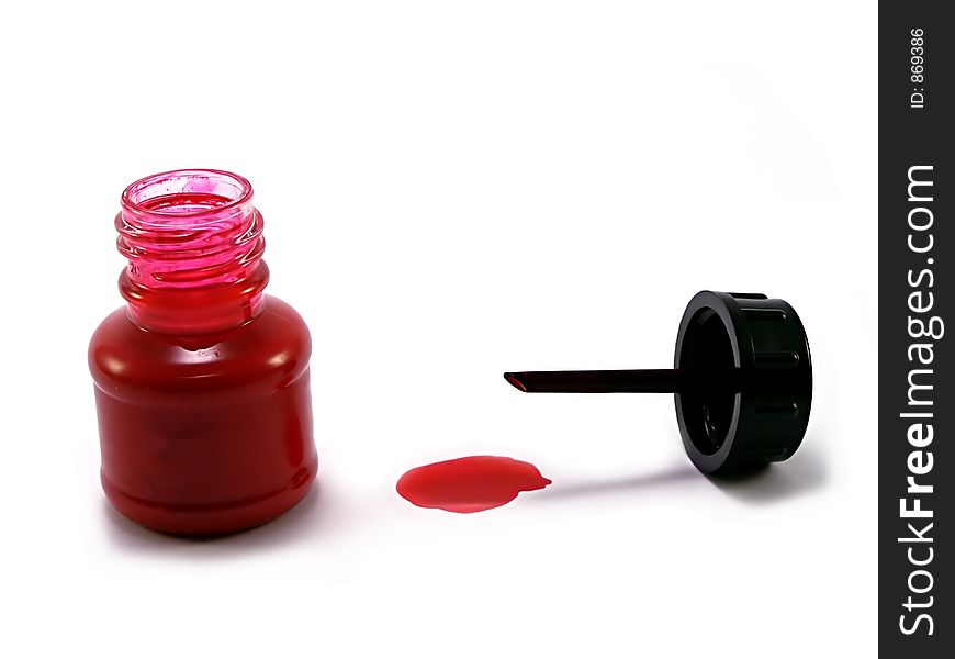 Red Paint Bottle