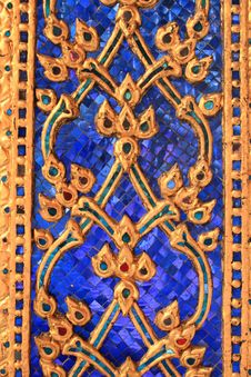 Wall Detail In Wat Phra Kaew Royalty Free Stock Photography