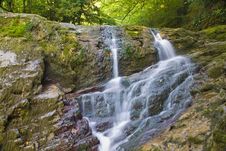 Two Small Waterfalls Royalty Free Stock Photos
