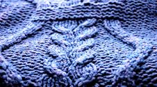Knitted Texture Blue Stock Photos