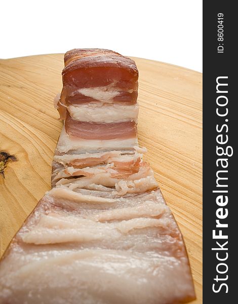 Bacon On Chopping Board