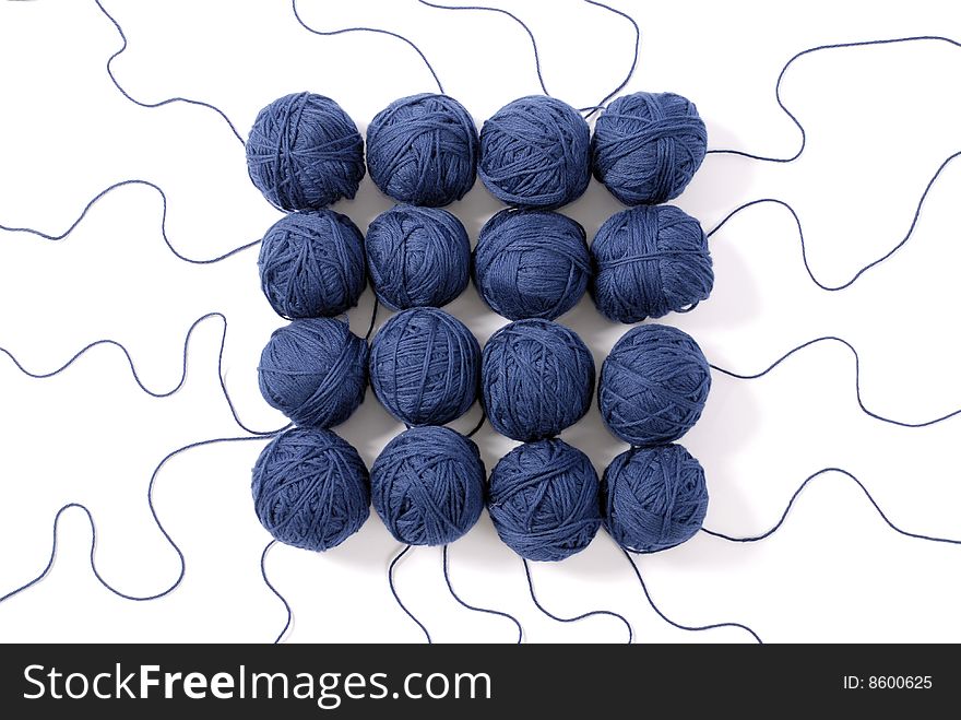 Blue clews isolated on a white background