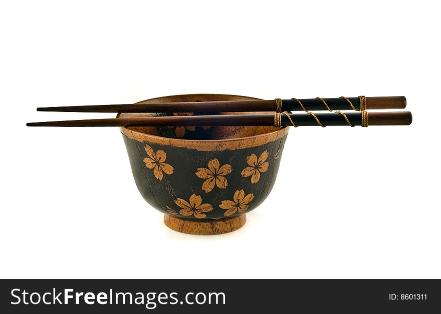 Chopsticks and a bowl