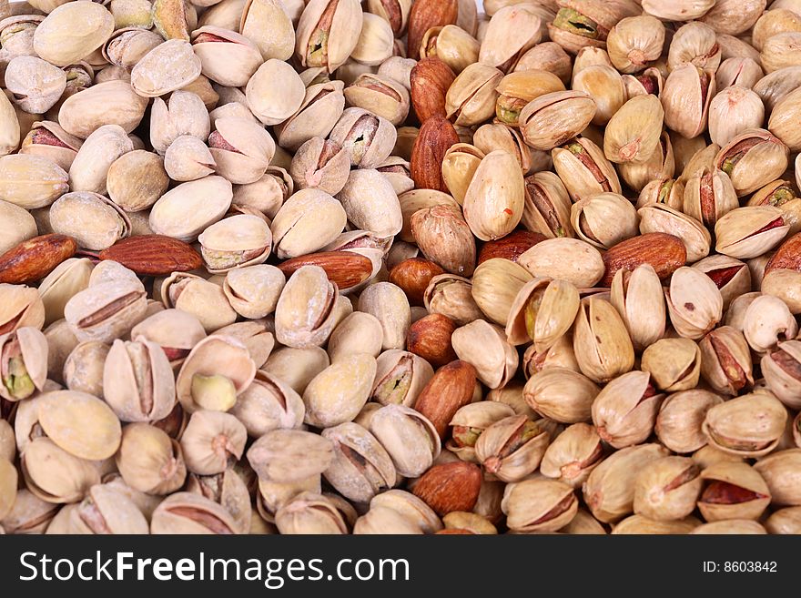 Close up of pistachio nuts