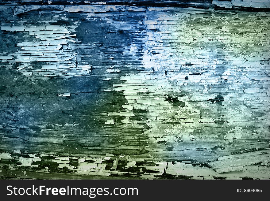 Old blue wooden texture, background