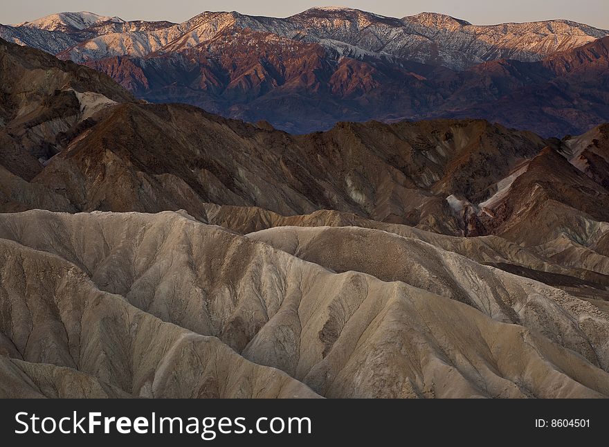 Image at sunrise from Death Valley. Image at sunrise from Death Valley