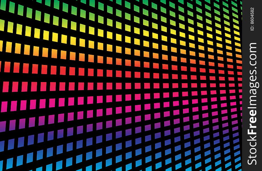 Rainbow colored squares  illustration