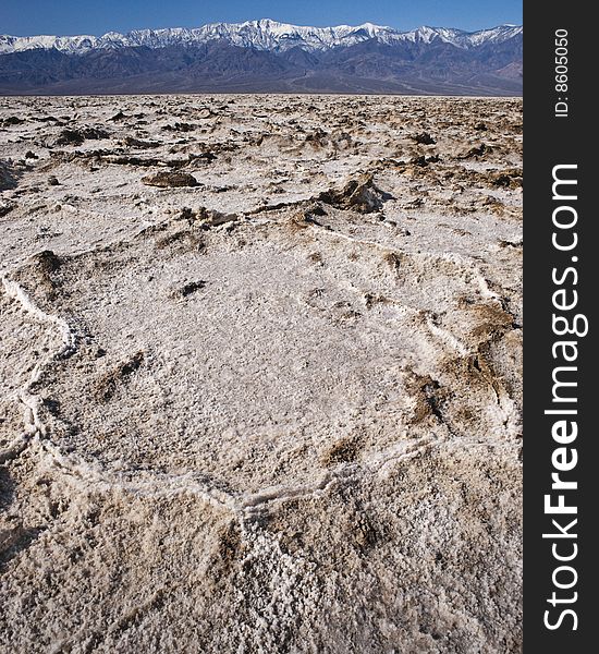 Image at from Badwater, the lowest point in North America at 282 feet below sea level. Image at from Badwater, the lowest point in North America at 282 feet below sea level