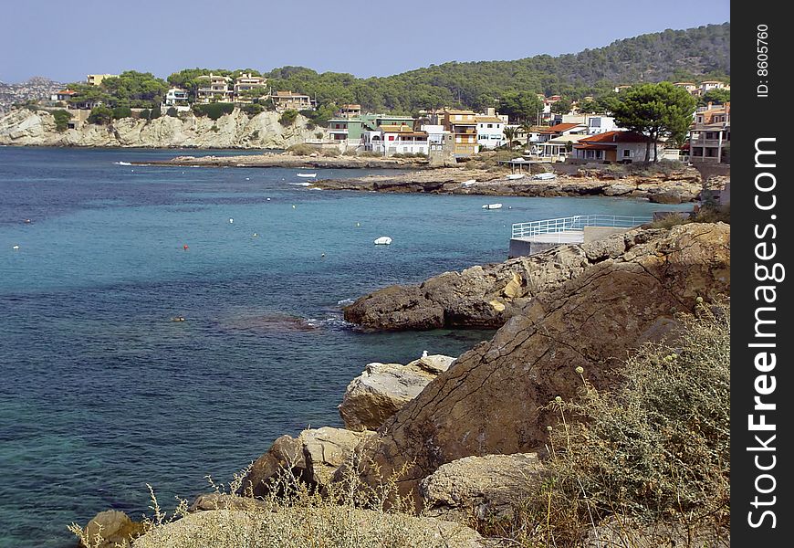 Santelmo Village, opposite the island Dragonera, Mallorca, Spain. Santelmo Village, opposite the island Dragonera, Mallorca, Spain