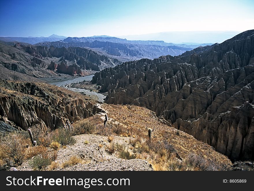 View into Valley near tupiza ,Bolivia. View into Valley near tupiza ,Bolivia