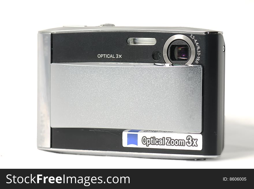 Digital camera, isolated on white background. Digital camera, isolated on white background