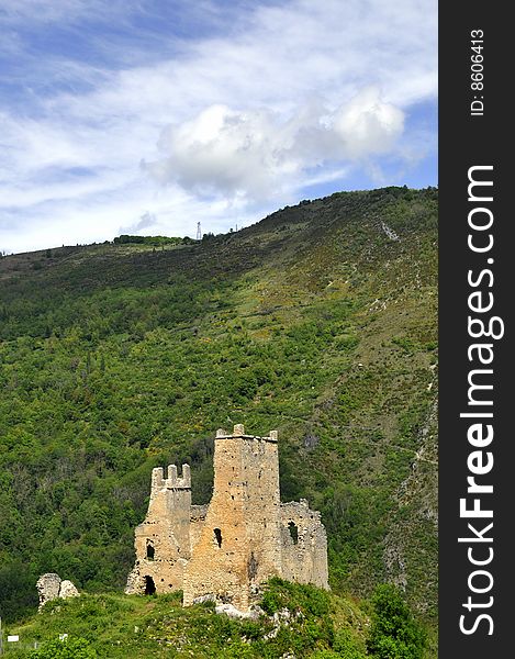 In Ariege the castle of Miglos. In Ariege the castle of Miglos