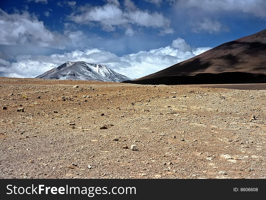 Mountains On Altiplano In Bolivia,Bolivia