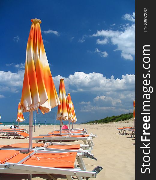 Parasols On The Beach