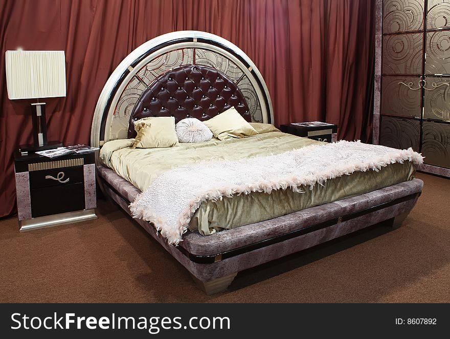 The big bed in the bedroom