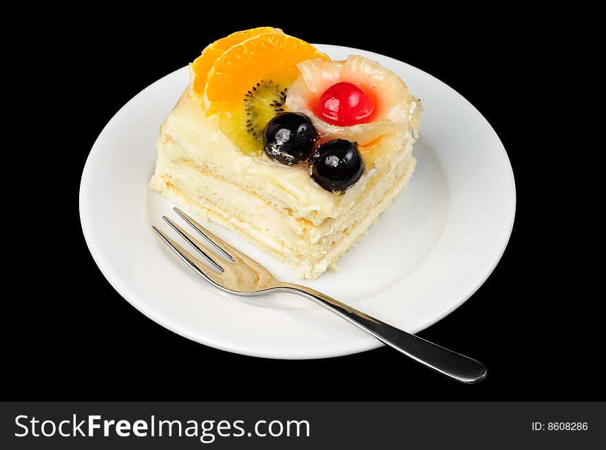 Creamy Tart With Fruits On Top