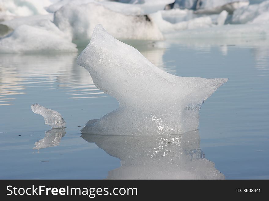 Iceberg From A Lake In Iceland