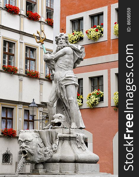 Statue of neptune in gÃ¶rlitz, germany. Statue of neptune in gÃ¶rlitz, germany