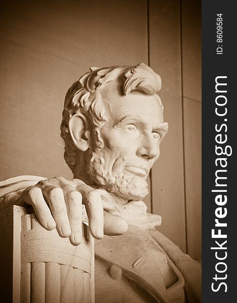 Detail of the Abraham Lincoln Memorial