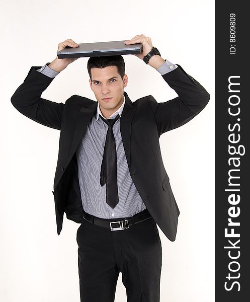 Businessman With Lap Top Computer