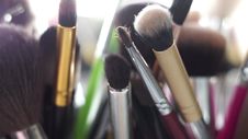 Closeup Brushes And Other Things To Makeup Stock Photography Closeup Brushes And Other Things To Makeup Stock Photography