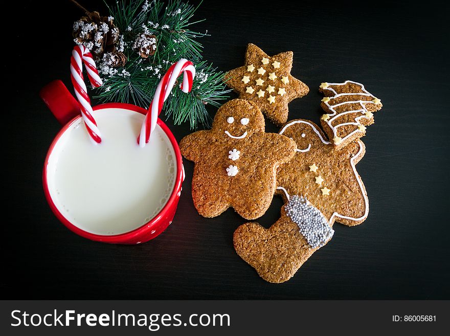Christmas Cookies And Milk
