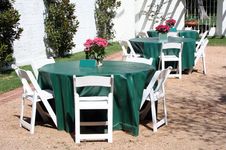Outside Dining Patio Stock Photo