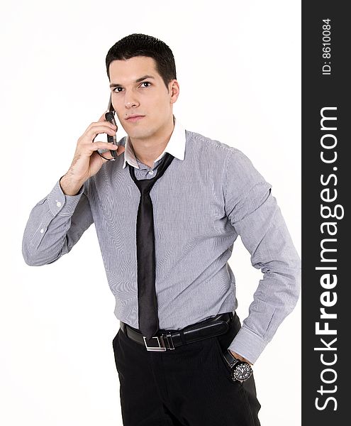 Businessman With Cellular Phone