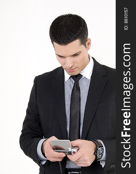 Businessman with cellular phone