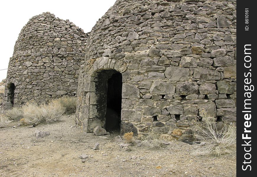 Old brick beehive smelting kilns in Frisco, Utah. Old brick beehive smelting kilns in Frisco, Utah
