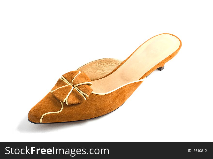 Woman shoes isolated on the white background