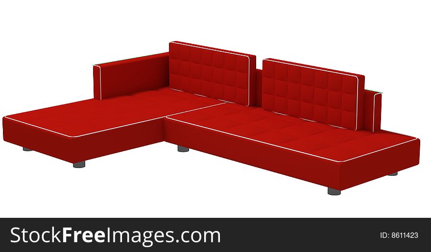 Sofa on the white background (3D)