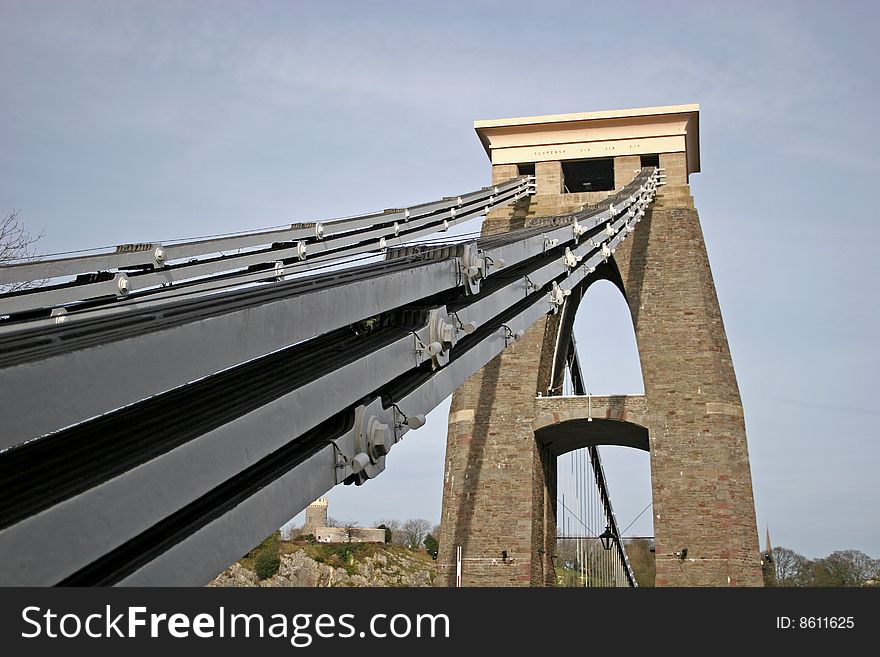 Clifton suspension bridge over Avon gorge, Bristol
