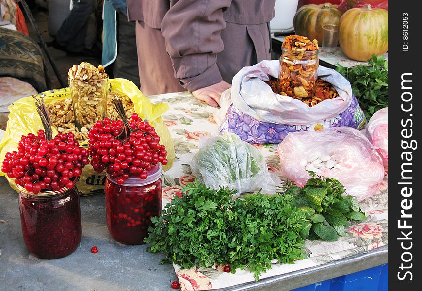 Trading in at the market an agricultural produce