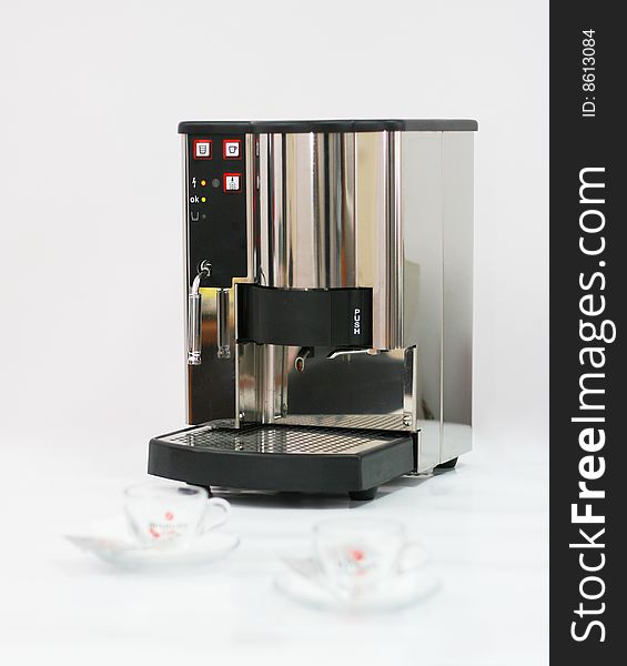 Coffee machine with cup of fresh coffee. Coffee machine with cup of fresh coffee