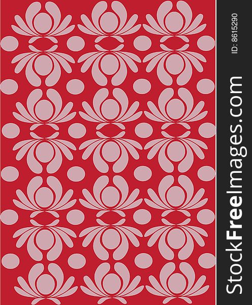 Classic Red Floral Background