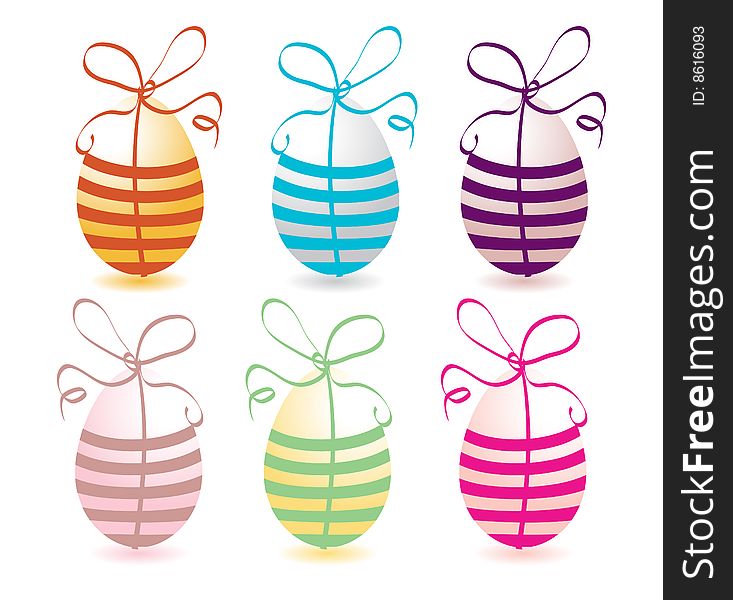 Easter eggs collection for your design, vector illustration