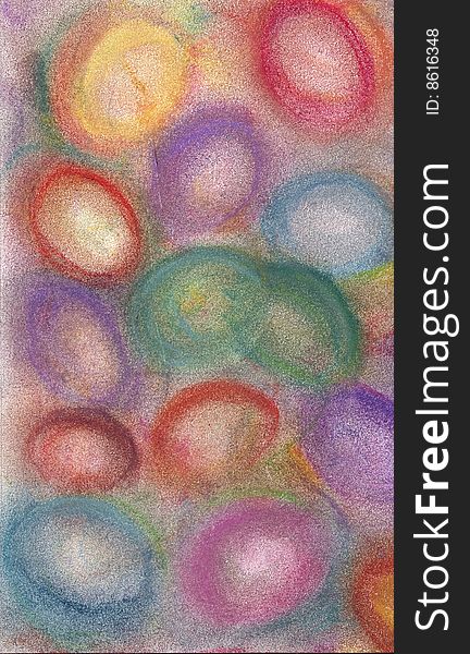 Drawing with soft chalks pastels of eastern eggs. Drawing with soft chalks pastels of eastern eggs.