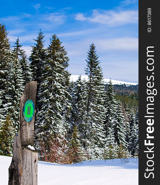 Winter landscape on the mountain Kopaonik in Serbia