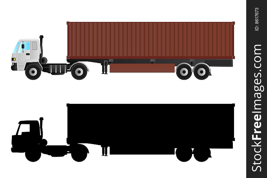 Two different style truck vector