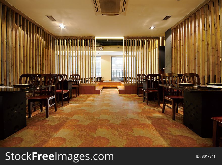 A Japanese restaurant with nobody