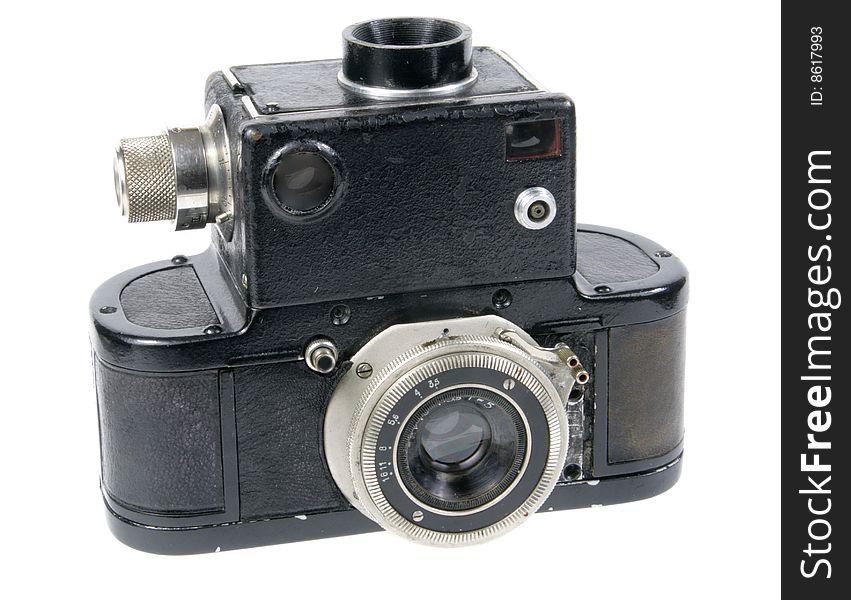 Old film camera from USSR. Old film camera from USSR