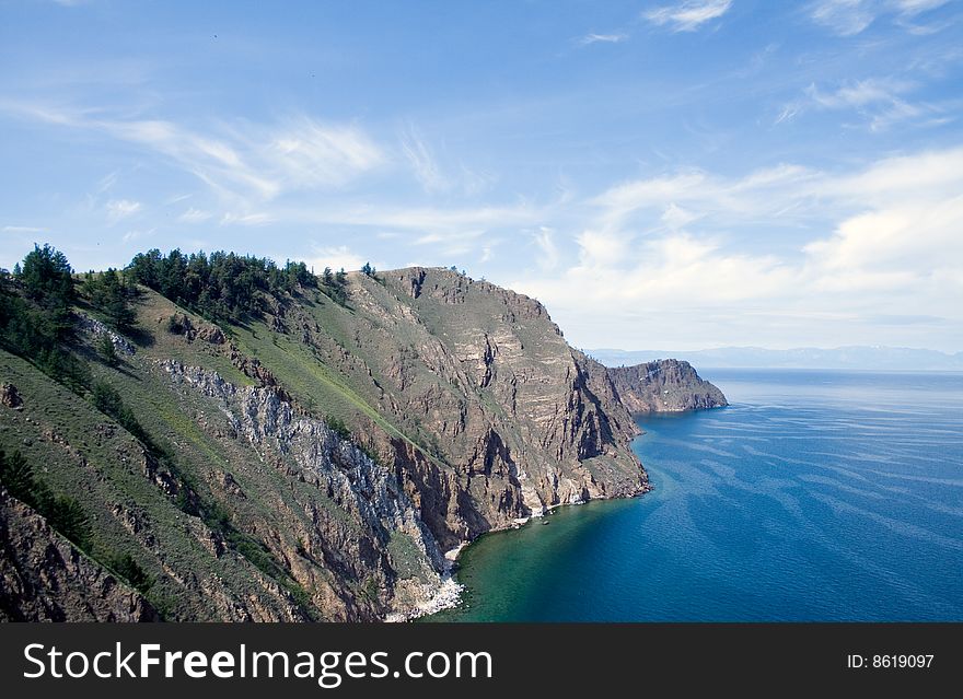 Baikal rock on the Olkhon island, Baykal lake