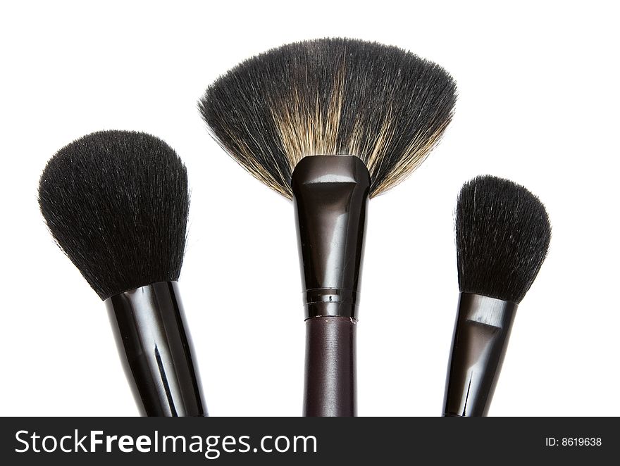 Make- up set on white background. Make- up set on white background