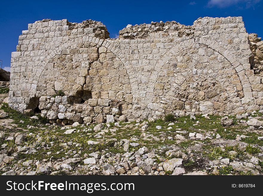 The ruins of Beit-Itab. Place in the Yehuda's mountains - Israel. These ruins were once a crusader fortress and an arab village. The ruins of Beit-Itab. Place in the Yehuda's mountains - Israel. These ruins were once a crusader fortress and an arab village.